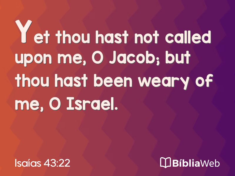 Isaías 43:22 em imagem para compartilhar