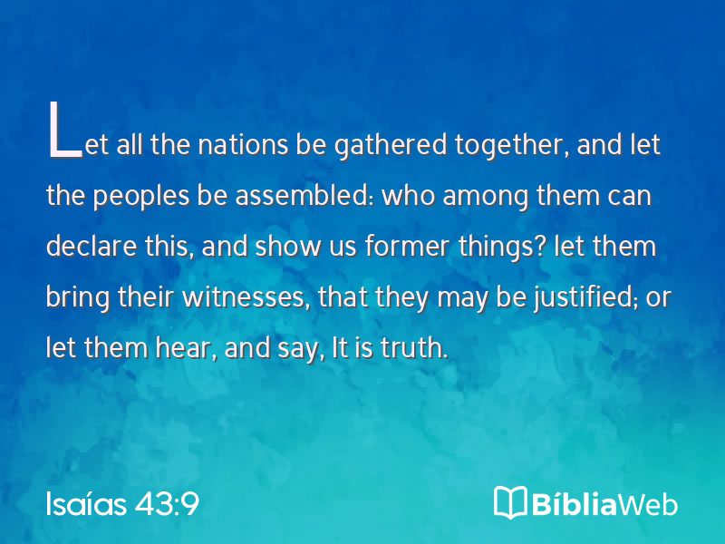 Isaías 43:9 em imagem para compartilhar