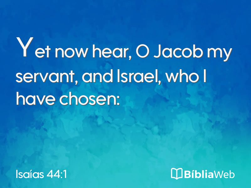 Isaías 44:1 em imagem para compartilhar