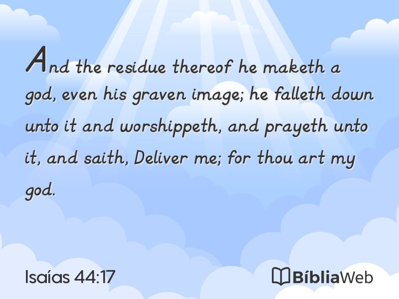 Isaías 44:17 em imagem para compartilhar