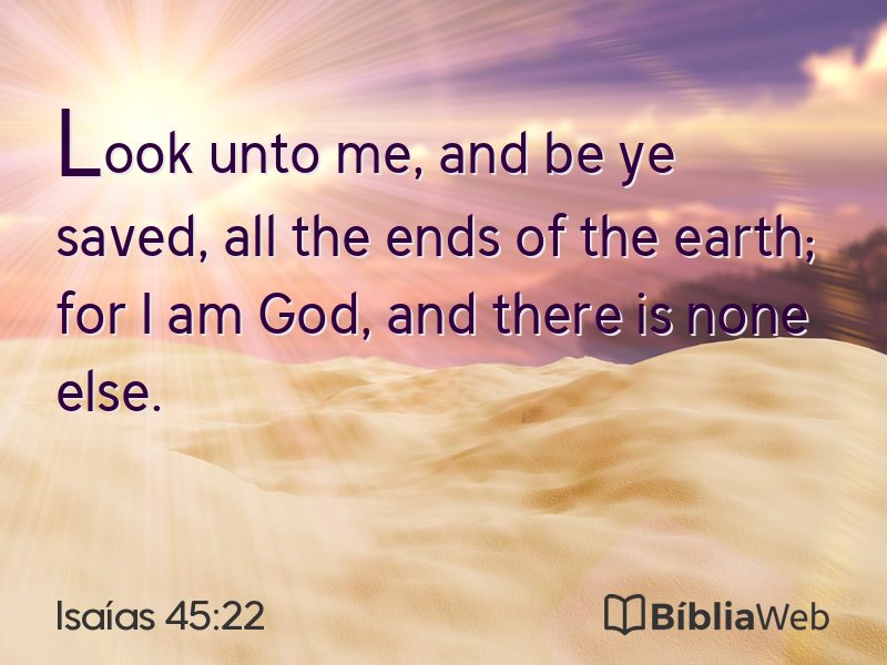 Isaías 45:22 em imagem para compartilhar