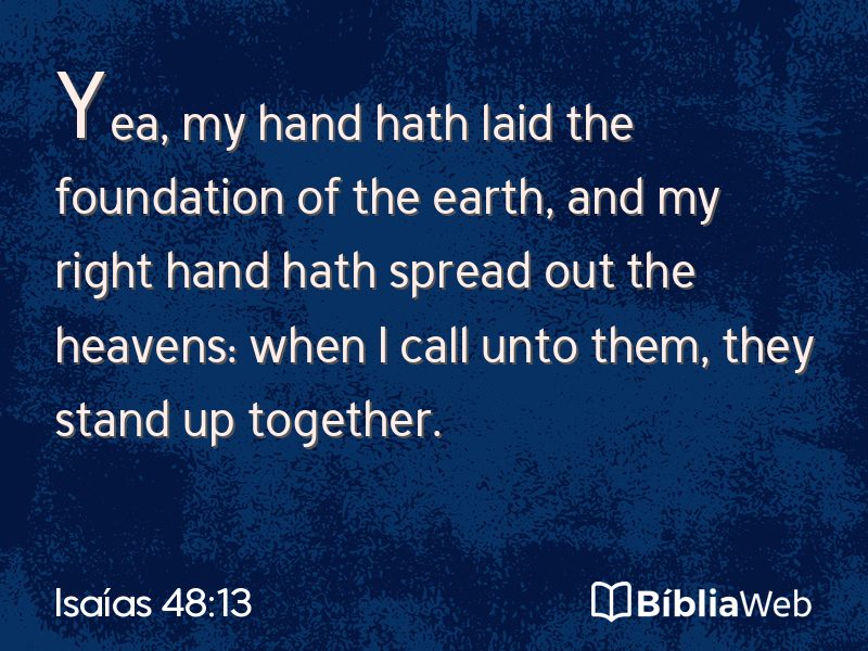 Isaías 48:13 em imagem para compartilhar