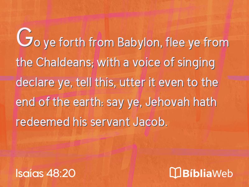 Isaías 48:20 em imagem para compartilhar