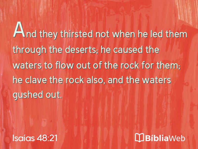 Isaías 48:21 em imagem para compartilhar