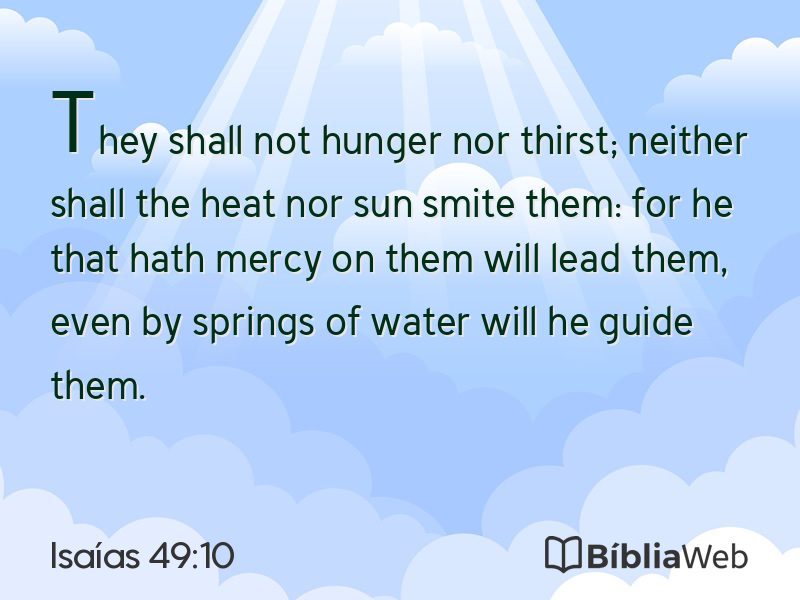 Isaías 49:10 em imagem para compartilhar