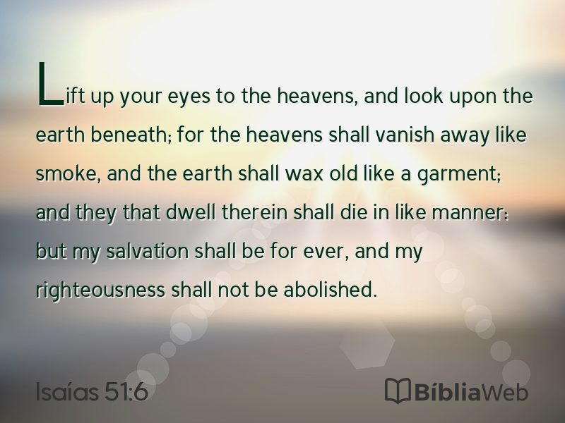 Isaías 51:6 em imagem para compartilhar