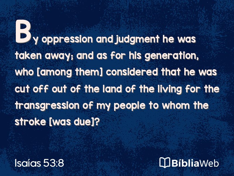 Isaías 53:8 em imagem para compartilhar