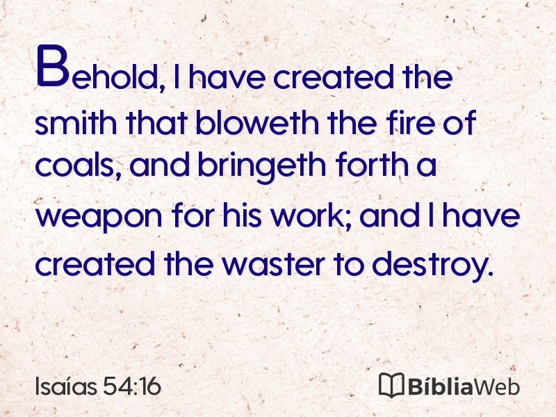 Isaías 54:16 em imagem para compartilhar