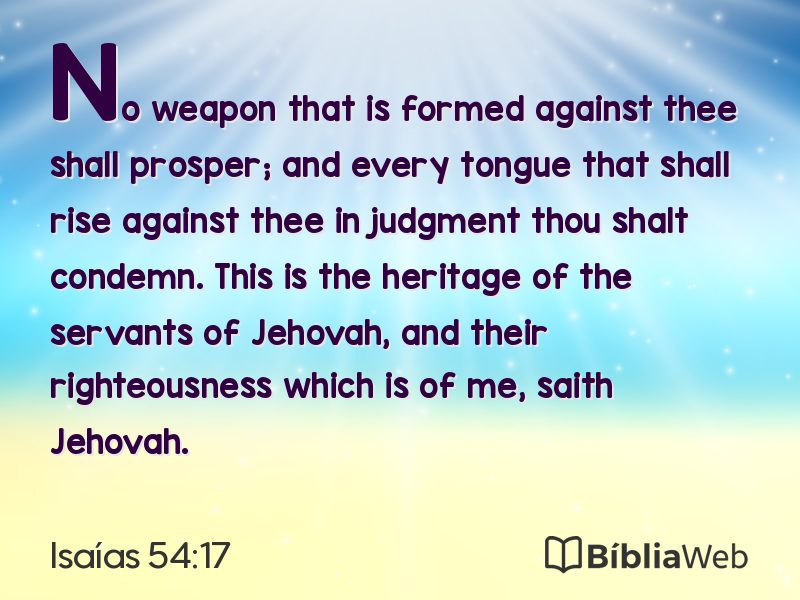 Isaías 54:17 em imagem para compartilhar