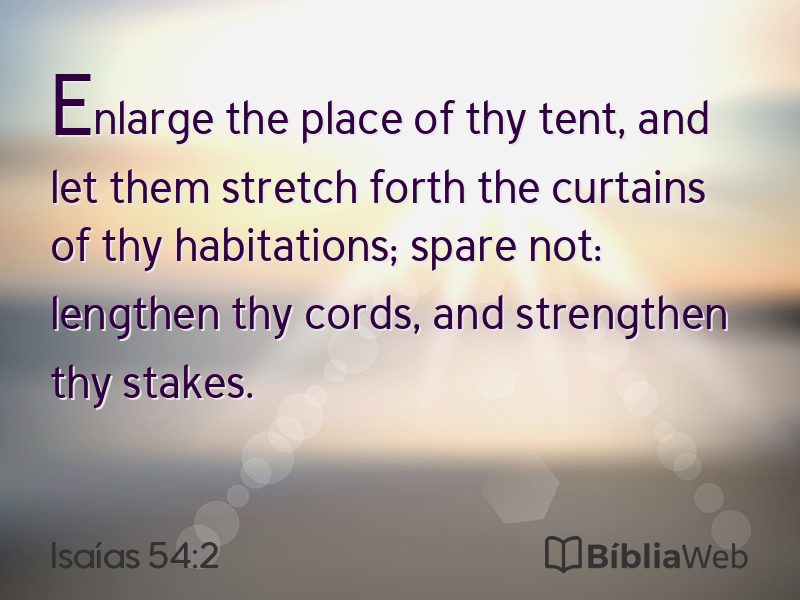 Isaías 54:2 em imagem para compartilhar
