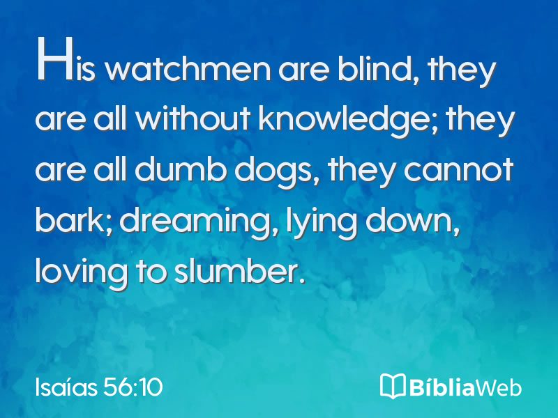 Isaías 56:10 em imagem para compartilhar