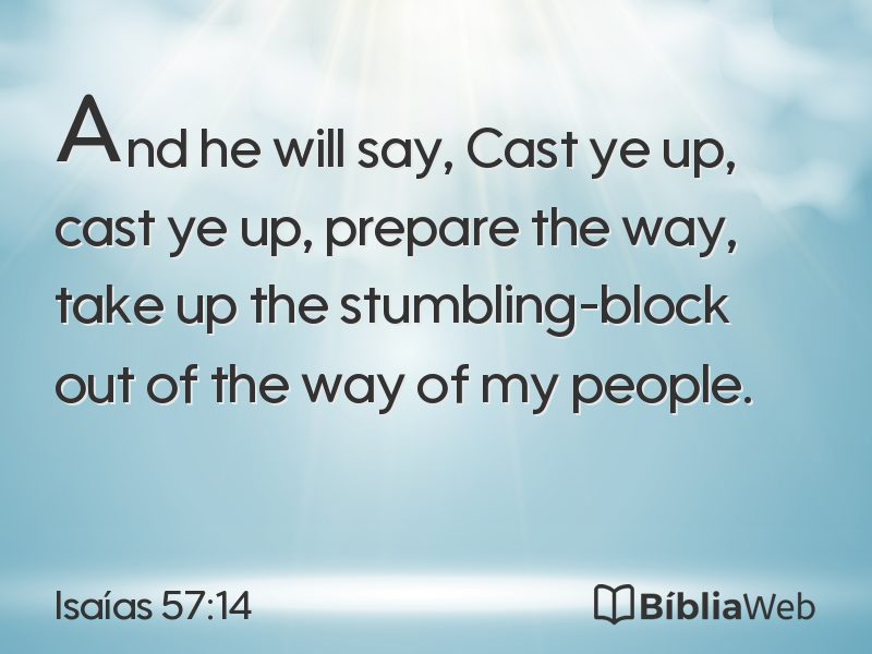 Isaías 57:14 em imagem para compartilhar