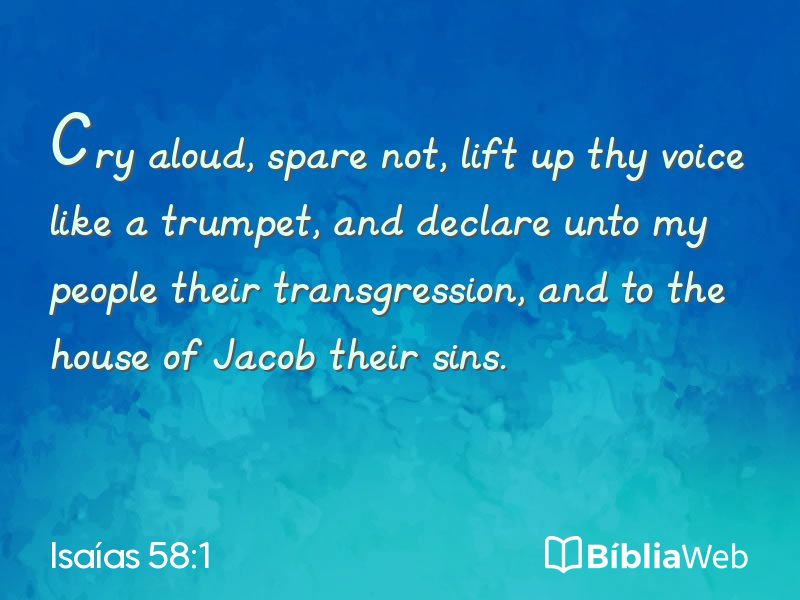 Isaías 58:1 em imagem para compartilhar
