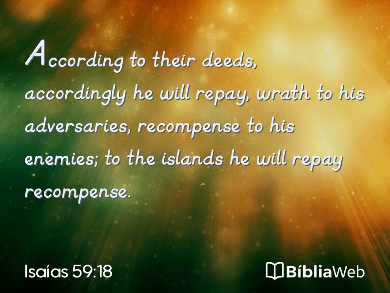 Isaías 59:18 em imagem para compartilhar