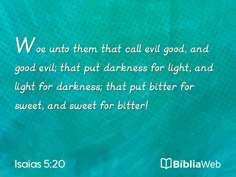 Isaías 5:20 em imagem para compartilhar