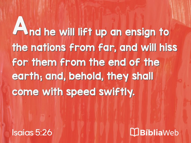Isaías 5:26 em imagem para compartilhar
