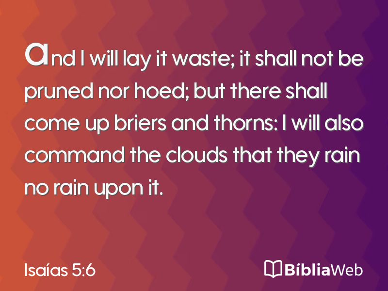 Isaías 5:6 em imagem para compartilhar