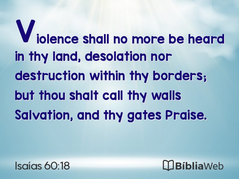 Isaías 60:18 em imagem para compartilhar