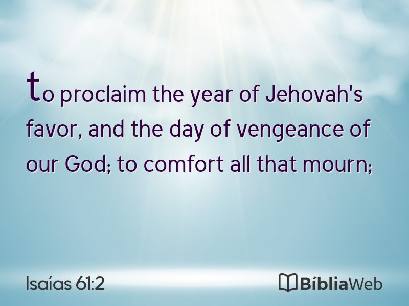 Isaías 61:2 em imagem para compartilhar