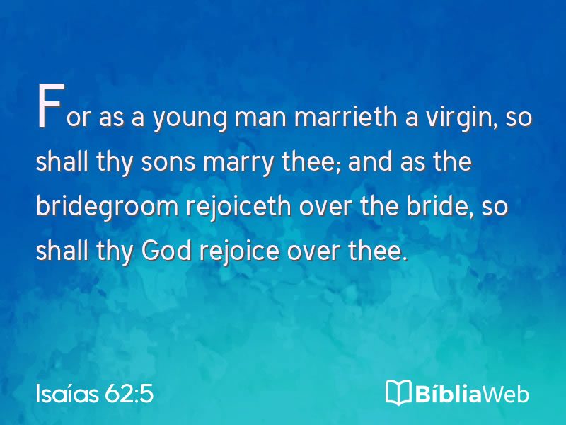 Isaías 62:5 em imagem para compartilhar