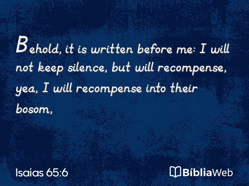 Isaías 65:6 em imagem para compartilhar