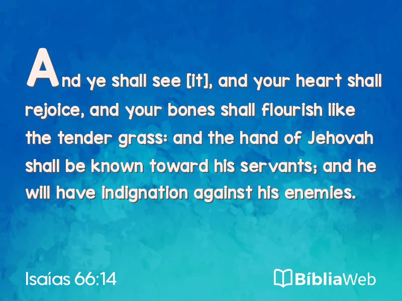 Isaías 66:14 em imagem para compartilhar