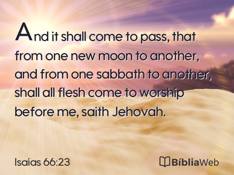 Isaías 66:23 em imagem para compartilhar
