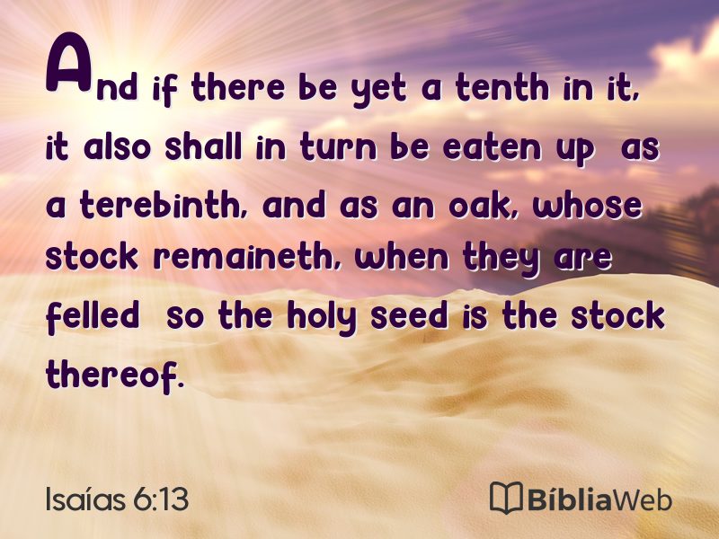 Isaías 6:13 em imagem para compartilhar