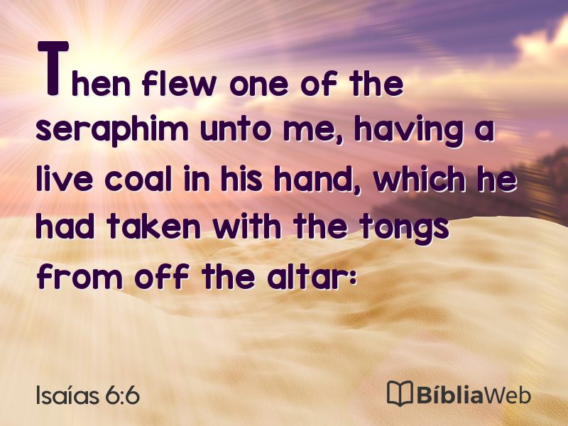 Isaías 6:6 em imagem para compartilhar