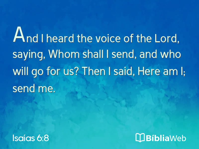 Isaías 6:8 em imagem para compartilhar