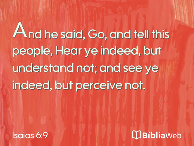 Isaías 6:9 em imagem para compartilhar