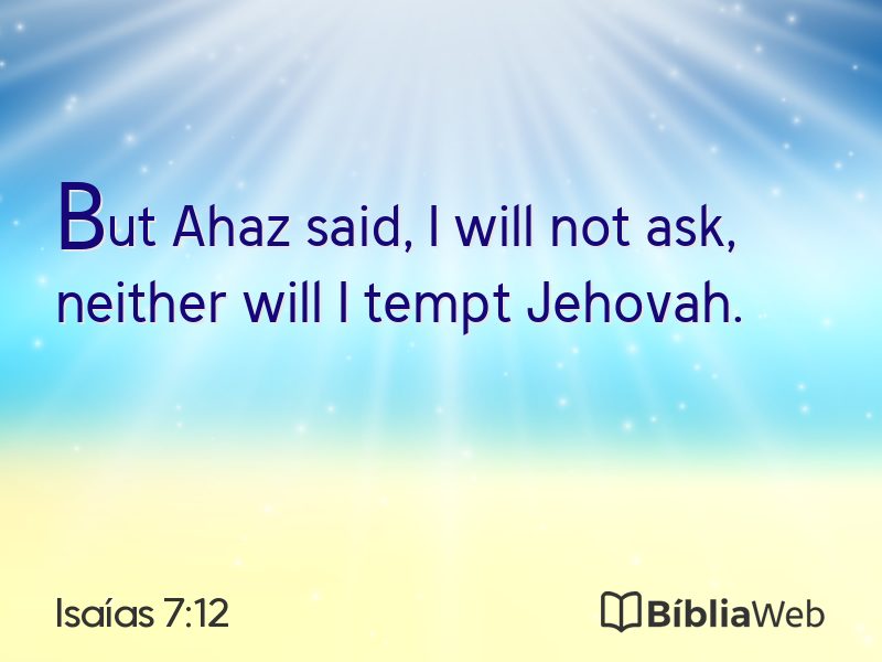 Isaías 7:12 em imagem para compartilhar