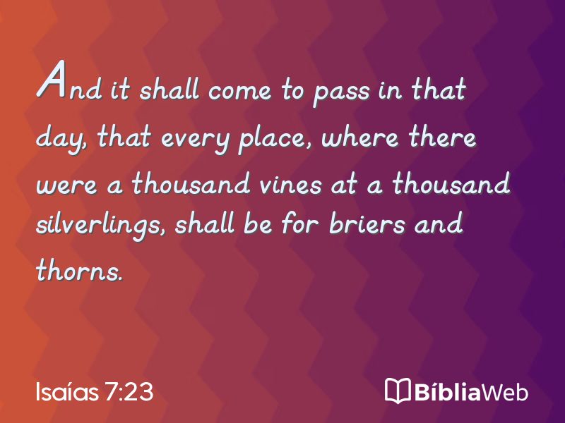 Isaías 7:23 em imagem para compartilhar