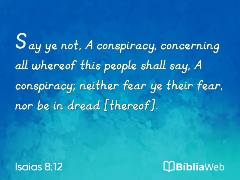 Isaías 8:12 em imagem para compartilhar