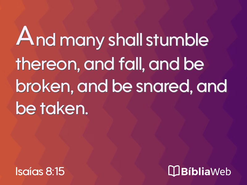 Isaías 8:15 em imagem para compartilhar