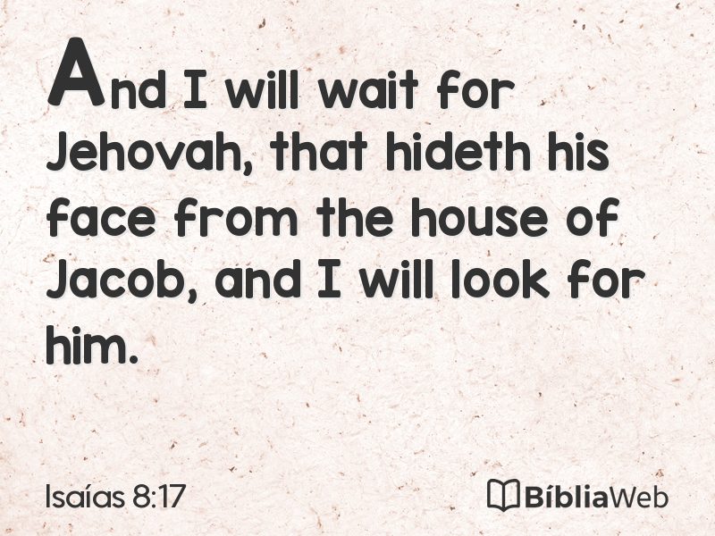 Isaías 8:17 em imagem para compartilhar