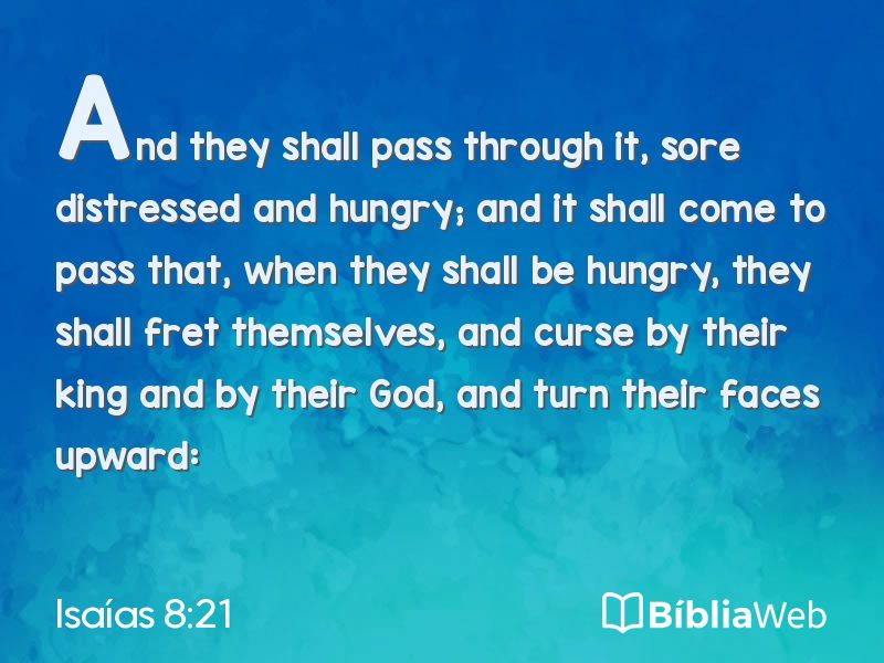 Isaías 8:21 em imagem para compartilhar