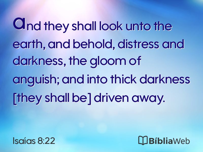 Isaías 8:22 em imagem para compartilhar