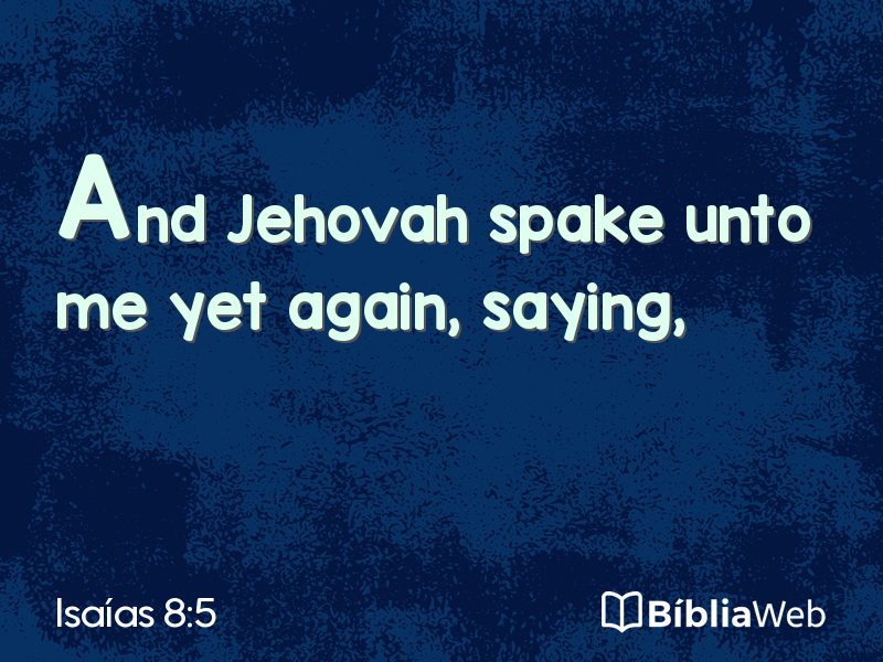 Isaías 8:5 em imagem para compartilhar