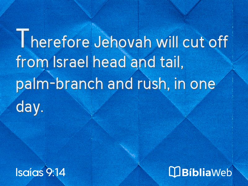 Isaías 9:14 em imagem para compartilhar