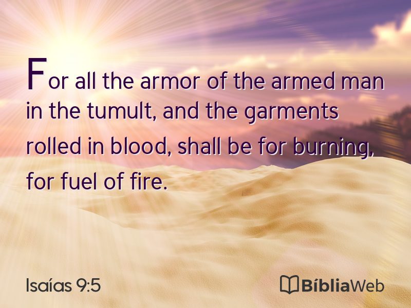 Isaías 9:5 em imagem para compartilhar