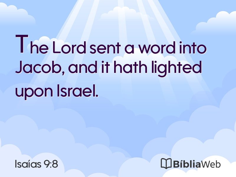 Isaías 9:8 em imagem para compartilhar