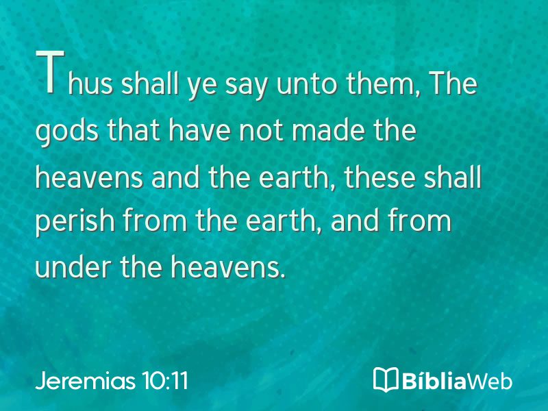 Jeremias 10:11 em imagem para compartilhar