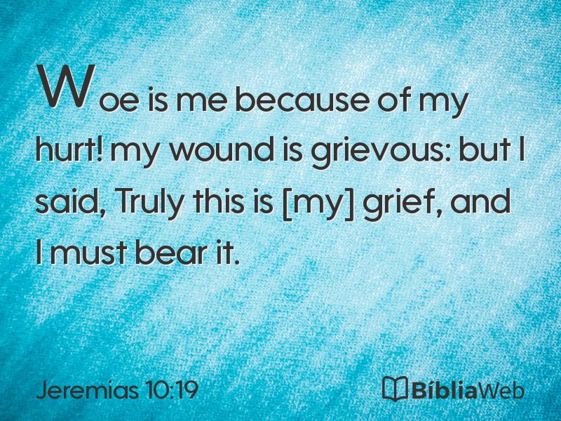 Jeremias 10:19 em imagem para compartilhar