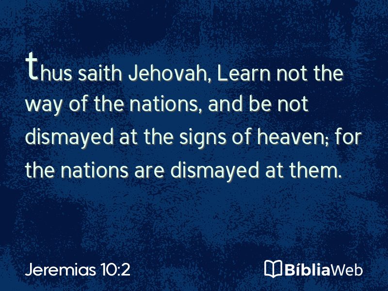 Jeremias 10:2 em imagem para compartilhar