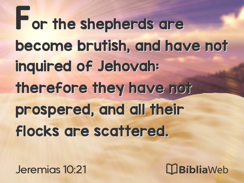 Jeremias 10:21 em imagem para compartilhar