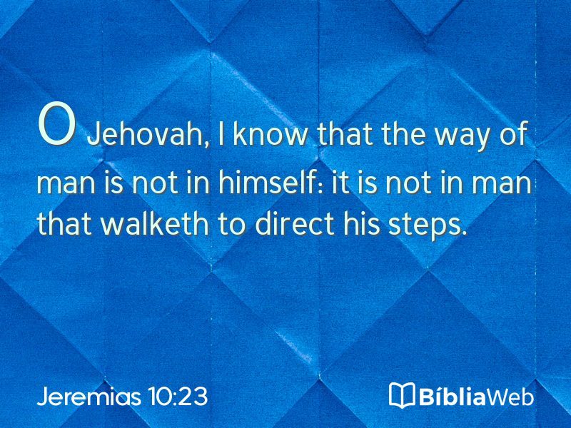 Jeremias 10:23 em imagem para compartilhar