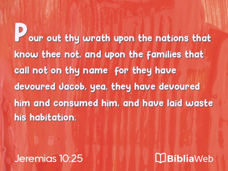 Jeremias 10:25 em imagem para compartilhar