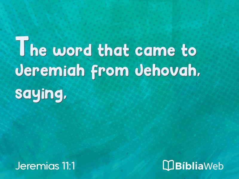 Jeremias 11:1 em imagem para compartilhar