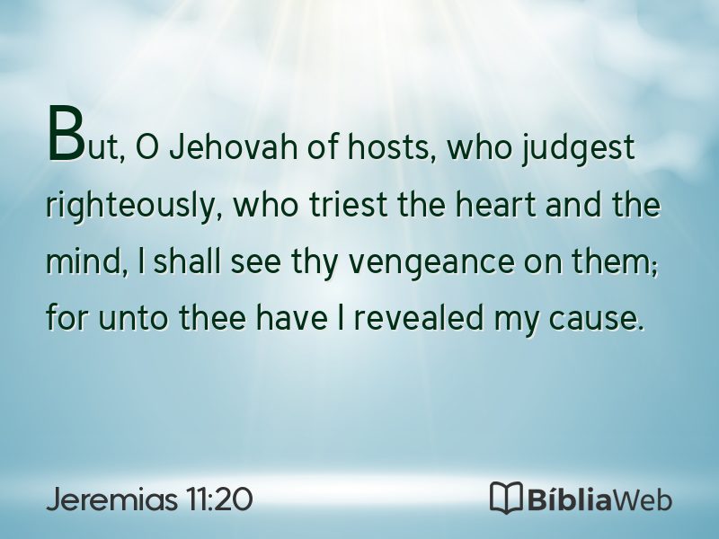 Jeremias 11:20 em imagem para compartilhar